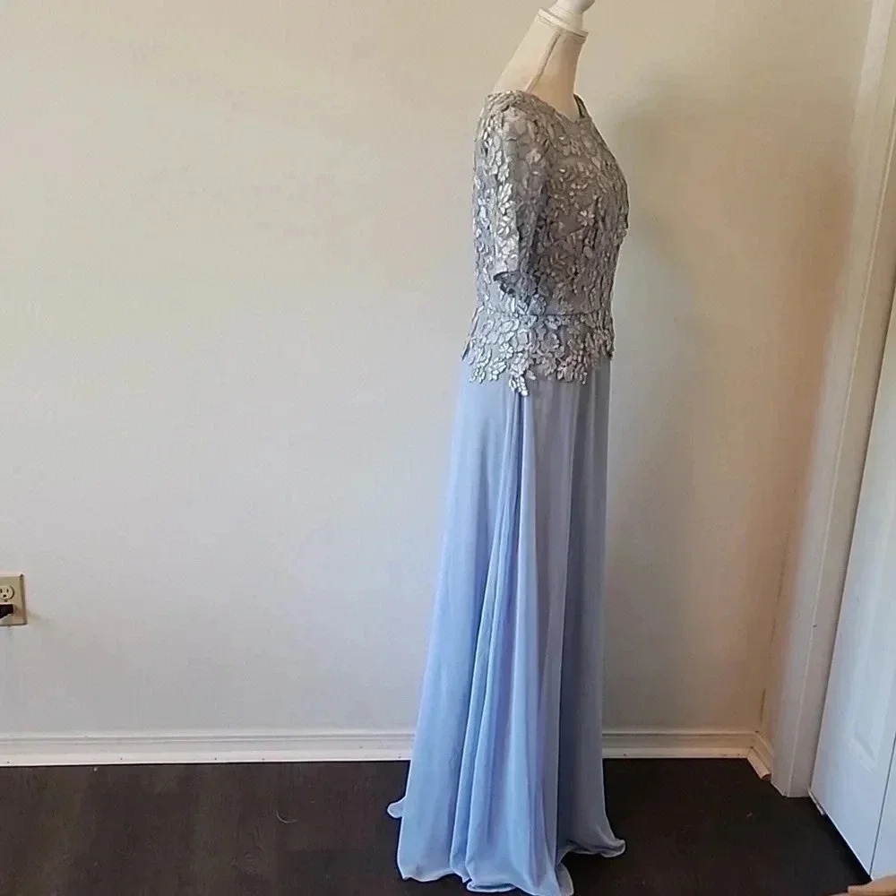 Alex Evenings Women's Long Embroidered A line dress size 6 New - Picture 12 of 14